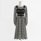 Gilet robe fleurie style étranger costume de mode vieillissant jupe ensemble deux pièces 2429