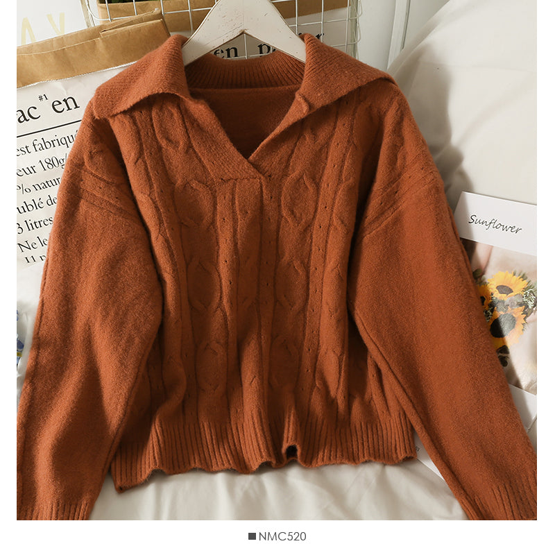 Pull coréen slim couleur pure 1917