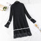 Two fake skirts with royal sister sweater and lace stitching  2296