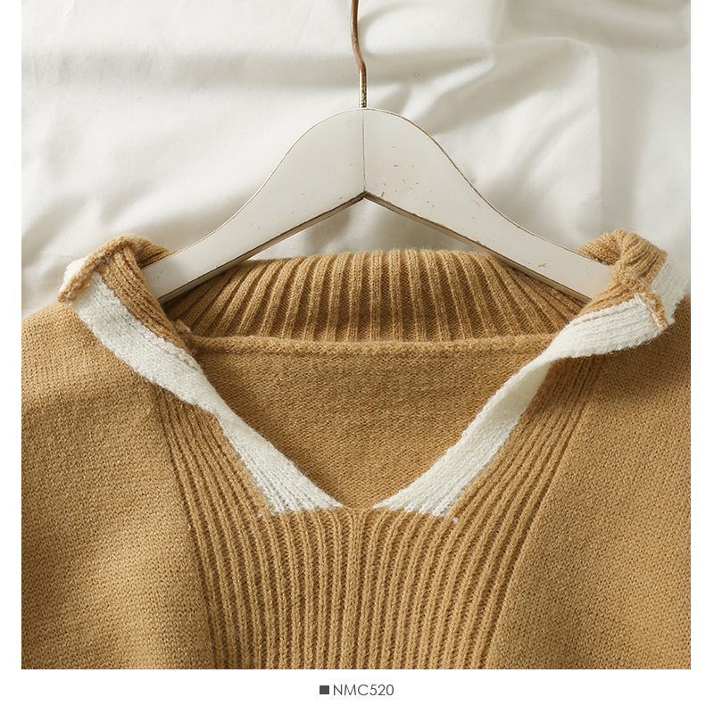 Pull col V ample et fin à rayures colorées coréennes pour femme 2000