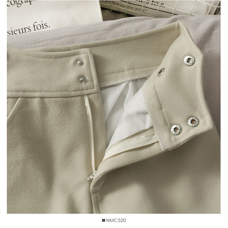 Korean design high waist thin A-line skirt  2673