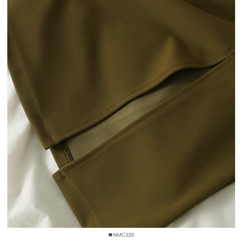Jupe mi-longue fendue unie polyvalente pour femme 2551