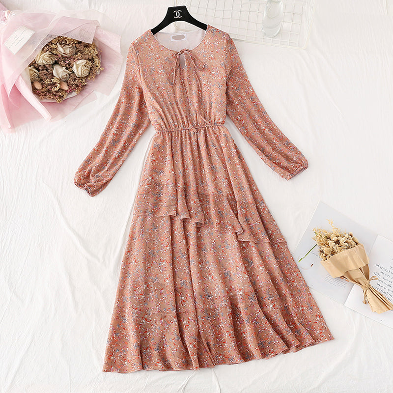 Long skirt with irregular ruffle and bottom  2299