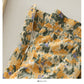 Korean floral pleated high waist skirt  2618