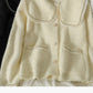 Manteau ample en peluche, pull féminin polyvalent à manches longues 1798