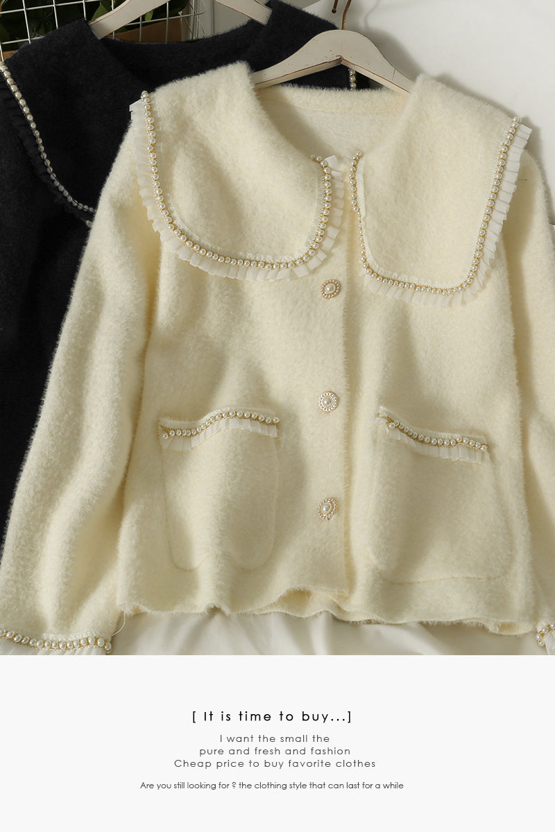 Manteau ample en peluche, pull féminin polyvalent à manches longues 1798