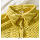 Korean short single breasted cardigan Lapel slim fit versatile long sleeved top fashion  2107