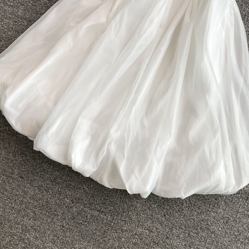 Jupe courte bouffante à taille élastique et coupe slim avec nœud papillon 3062