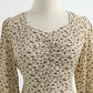 Foreign style aging floral skirt shows thin temperament tea break Chiffon  2315