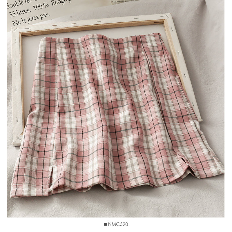 Korean casual plaid skirt  2600