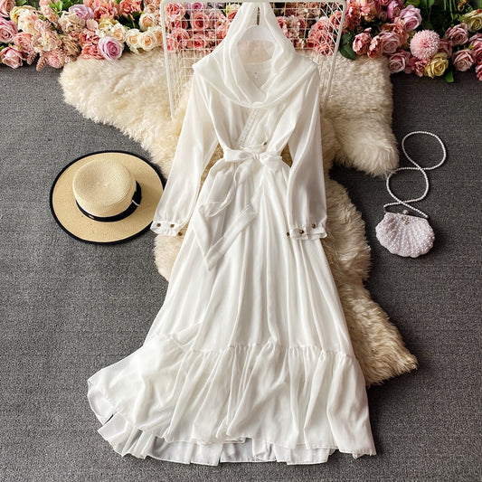 Large skirt Chiffon Dress  3028