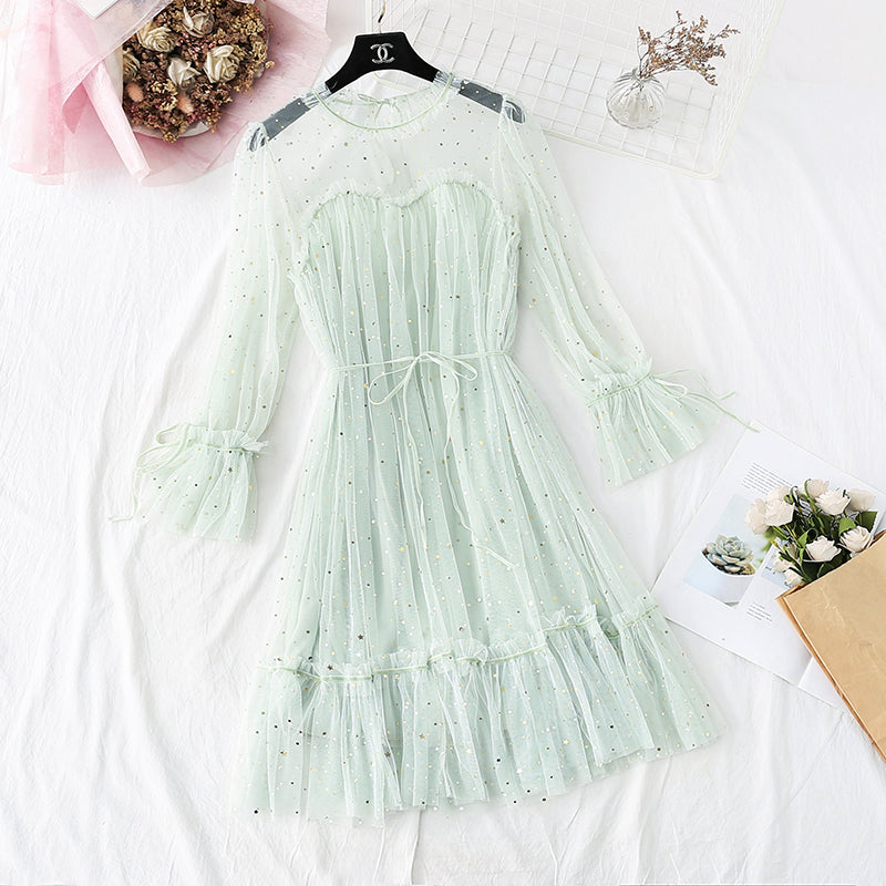 Popular wisdom smoked French Platycodon grandiflorum French bottom mesh skirt  2141