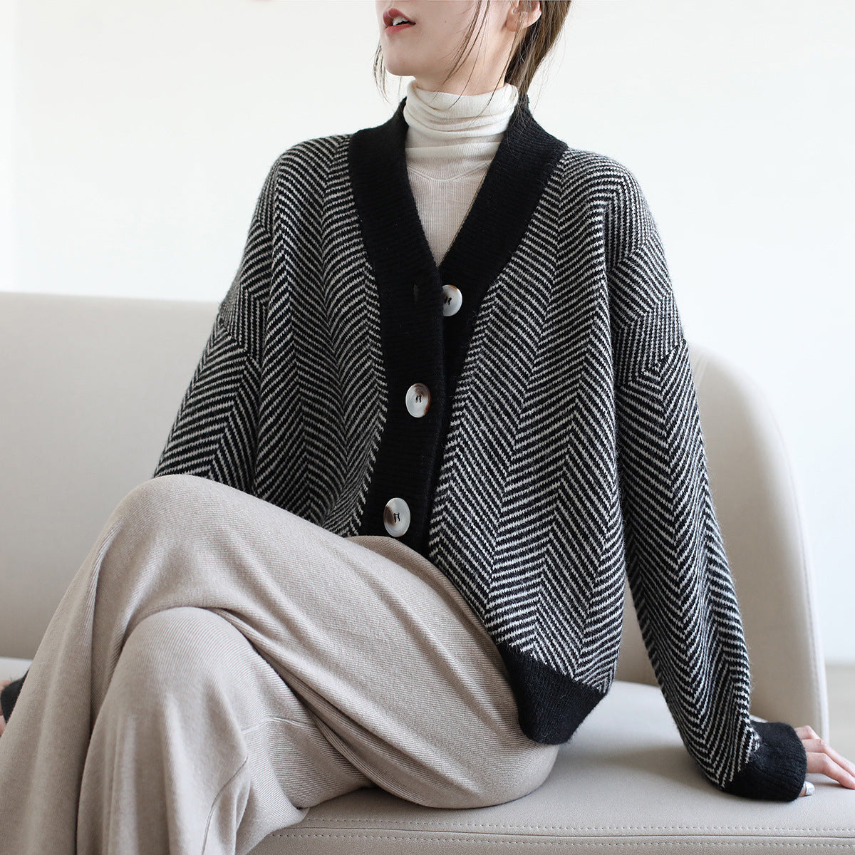 Cardigans vintage, pulls rayés, manteaux amples, pulls épais 1437