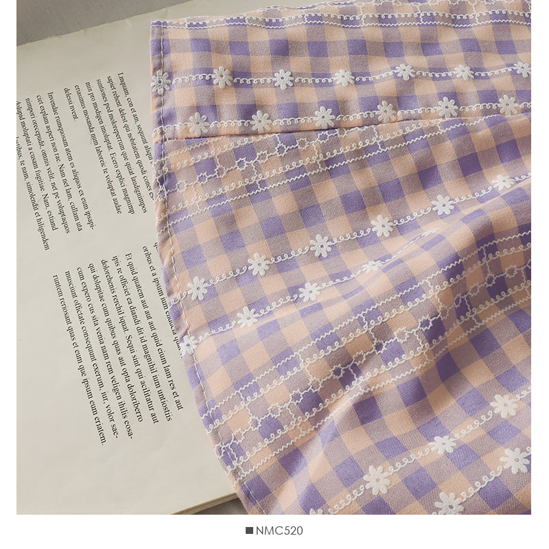 Sweet style print medium length high waist fishtail skirt  2638