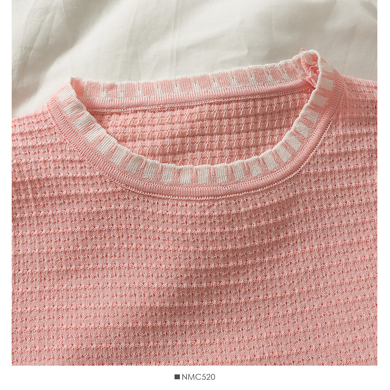 Pull col rond slim et slim pour femme, nouvelle chemise de bas assortie de couleur 2040