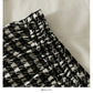 Hong Kong Vintage Plaid high waist medium length skirt with large hem  2568