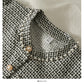 Small short tweed single breasted cardigan small coat  2092