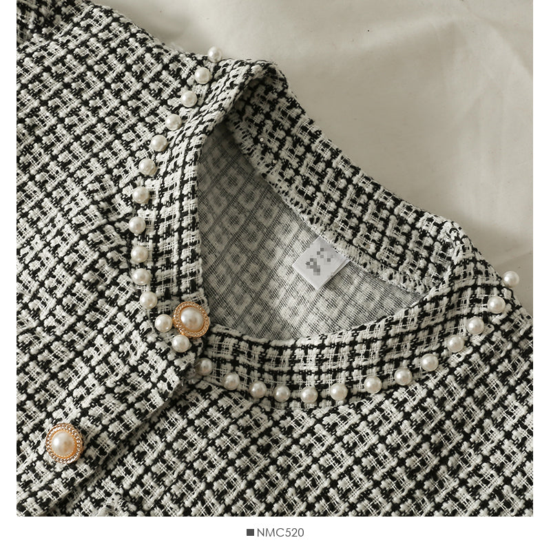 Small short tweed single breasted cardigan small coat  2092