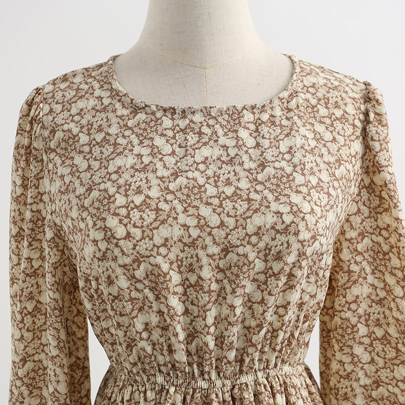 Gilet robe fleurie style étranger costume de mode vieillissant jupe ensemble deux pièces 2429