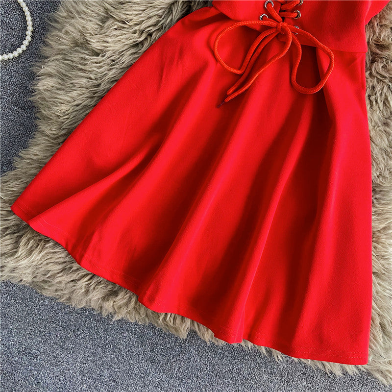 Sexy suspender skirt A-line skirt short skirt  2725