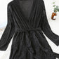 Temperament V-neck Crystal Mesh glittering cake dress  2448