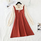 Bottom skirt lotus leaf collar French retro Hepburn tea break small black skirt  2399