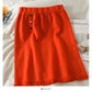 Slim candy color knitted Hip Wrap Skirt for women  2601