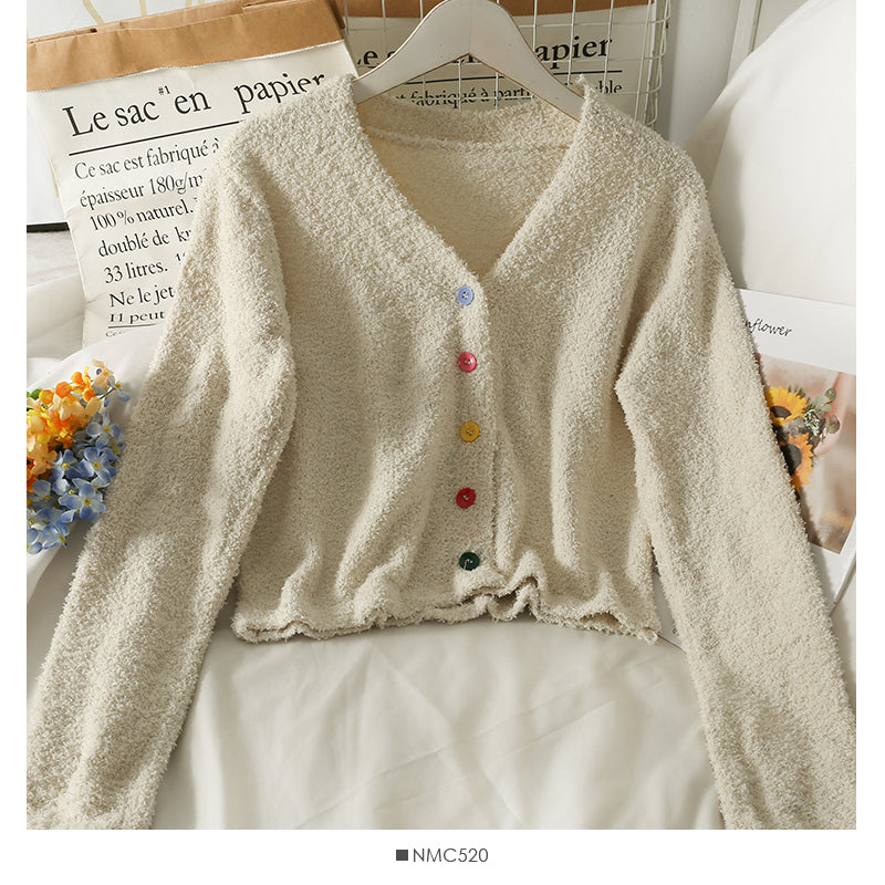Pull cardigan femme col bas slim manches longues granulaire top 2018