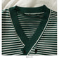 Pull court à rayures à deux boutons pour femme de la minorité française 2010