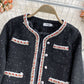 High end small fragrance celebrity tweed coat  1656
