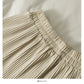 Versatile solid color high waist thin pleated skirt  2554