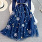 Robe en tricot à col montant et bas de tempérament de célébrité 2870
