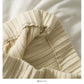 New lace stitched vertical stripe elastic waist slim skirt  2626