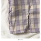 Retro simple versatile Plaid split casual A-line skirt  2645