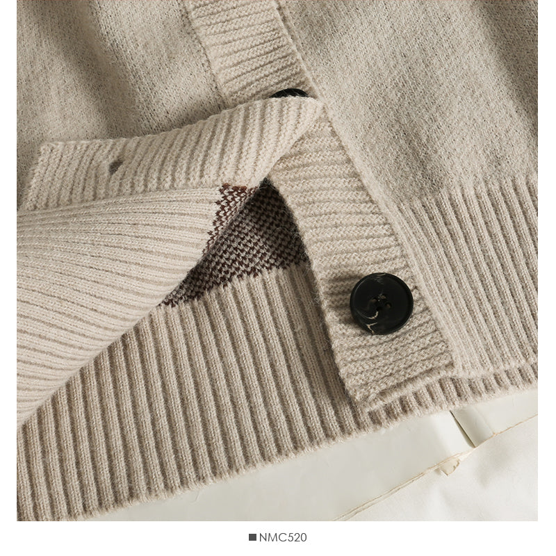 Nouveau cardigan à carreaux à boutonnage simple, pull à manches longues 2055