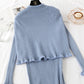 Small fragrance slim fit bag hip cloak shawl wool dress knee two piece suit  2349