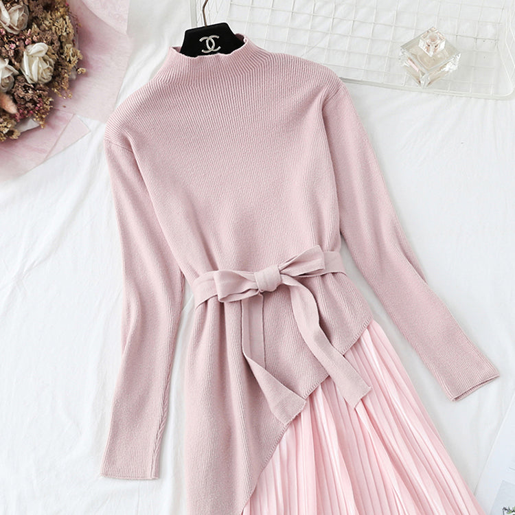 New beveled sweater + velvet skirt  2207