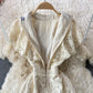 Robe en dentelle à col montant slim de tempérament français 3340