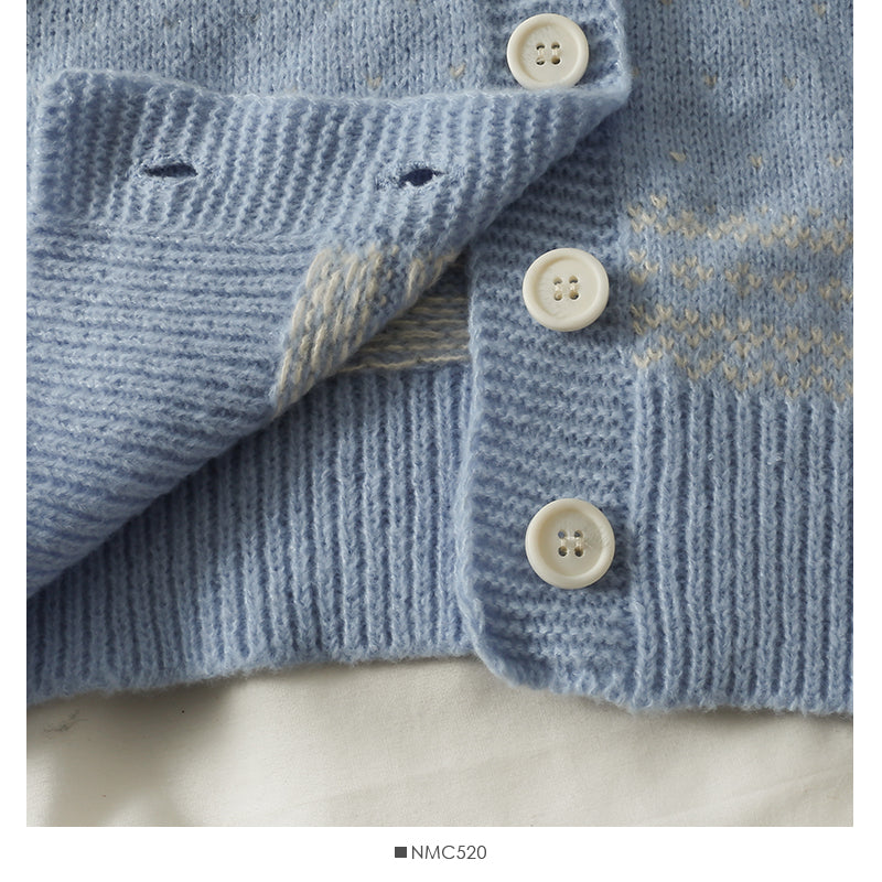 Pull cardigan court à pois en forme de vaguelettes de fleurs tridimensionnelles douces 2039