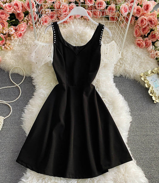 Cute A line short dress fashion dress  1324