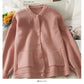 Pull col rond simple boutonnage ample et fin pour femme 1902