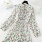 New French Vintage Chiffon lotus leaf side long skirt fairy super fairy series  2387