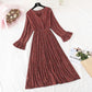 Small fresh pleated French retro long skirt Kikyo skirt  2383