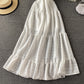 Robe de vacances à la mer avec col en V et dos nu 2935