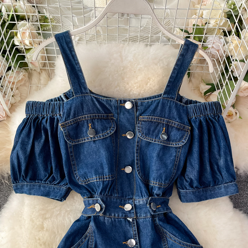 Robe à bretelles mi-longue polyvalente et slim pour femme 2982