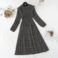 French retro skirt, light mature style, foreign style, floral long skirt  2389