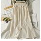 Hong Kong style retro high waist Plush thickened warm knee length skirt  2573