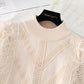 Knitted sweater dress women's new French waistband looks thin and retro Hepburn  2147