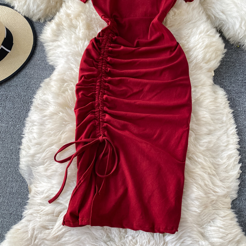 Jupe courte plissée polyvalente à taille haute pour un tempérament mince, jupe portefeuille Hip 3156