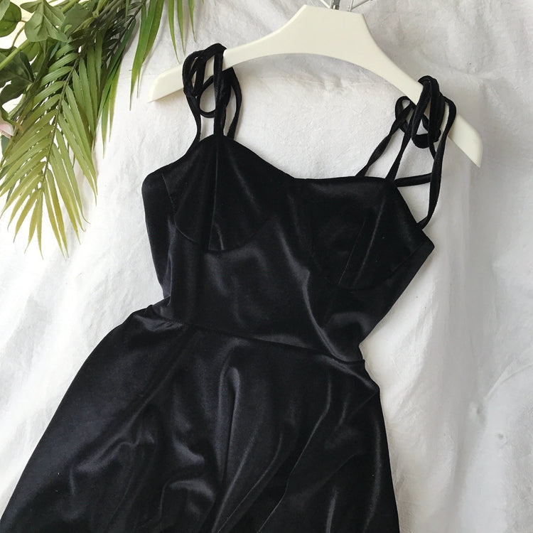 Bandage dress velvet suspender harbor style suspender skirt  3275